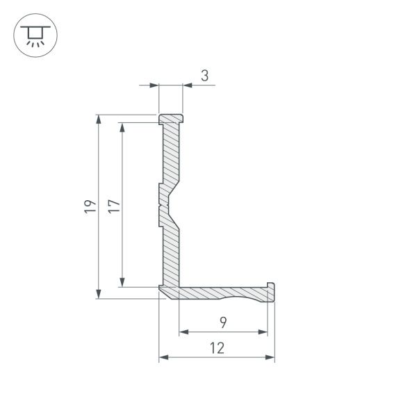 Оборудование Arlight 026687 Профиль ALM-BASE-H12-2000 ANOD (Arlight, Алюминий) по выгодной цене. Купить в Москве со скидкой.