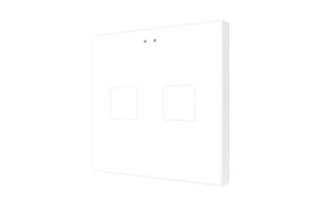 Zennio ZVIFR2W Flat RGB 2. Емкостный сенсорный переключатель с RGB-подсветкой Flat RGB, 2 кнопки, белый