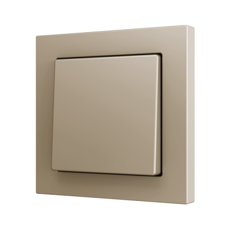 Zennio ZS551PB1C ZS55, Простая мягкая кнопка для 1 бинарного входа 55x55 мм – Шампанское