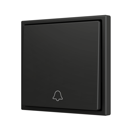 Zennio ZS701PB1DA ZS70, Простая мягкая кнопка для 1 двоичного входа 70x70 мм – Значок дверного звонка – Антрацит