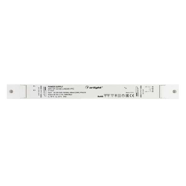 Оборудование Arlight 032625 Блок питания ARV-SP-24100-LINEAR-PFC (24V, 4.17A, 100W) (Arlight, IP20 Пластик, 5 лет) по выгодной цене. Купить в Москве со скидкой.