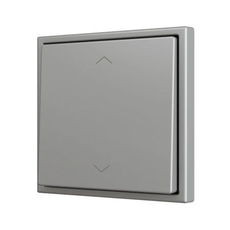 Zennio ZS701PB2SHS ZS70, Простая мягкая кнопка для 2 бинарных входов 70x70 мм – Значок затвора, Серебристый