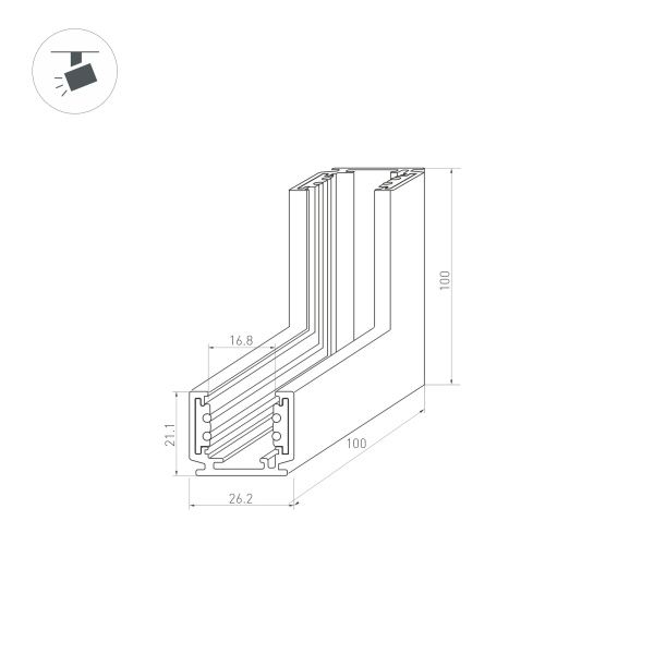Оборудование Arlight 037325 Коннектор угловой MAG-ORIENT-CON-2620-L90-INT (WH, внутренний) (Arlight, IP20 Металл, 3 года) по выгодной цене. Купить в Москве со скидкой.