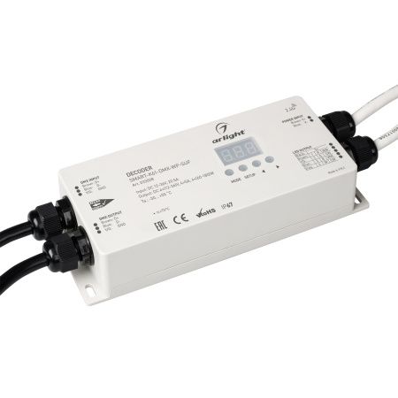 Arlight 033008 Декодер SMART-K61-DMX-WP-SUF (12-36V, 4x5A) (Arlight, IP67 Пластик, 5 лет)