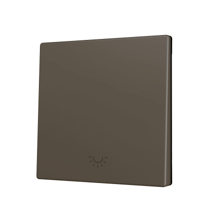Zennio ZS70CSOFT11LM ZS70, Крышка для кнопки Simple KNX Soft 70x70 мм, Наклон вниз, Значок подсветки, Мокко