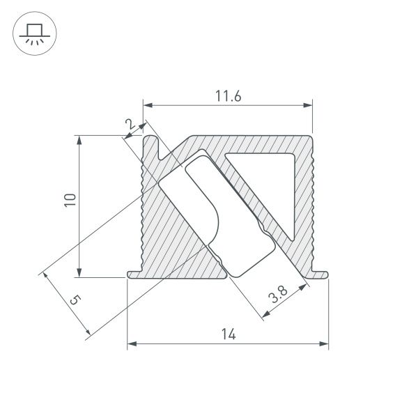 Оборудование Arlight 038200 Профиль SL-BEVEL-H10-F14-2000 ANOD OLIVE GREY (Arlight, Алюминий) по выгодной цене. Купить в Москве со скидкой.