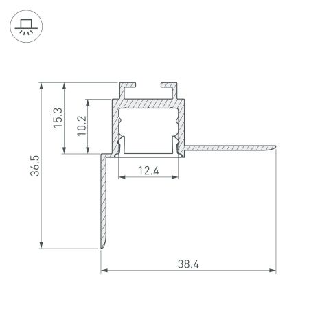 Оборудование Arlight 034979 Профиль ARH-CEIL-S16-FANTOM-EDGE-2000 ANOD (Arlight, Алюминий) по выгодной цене. Купить в Москве со скидкой.