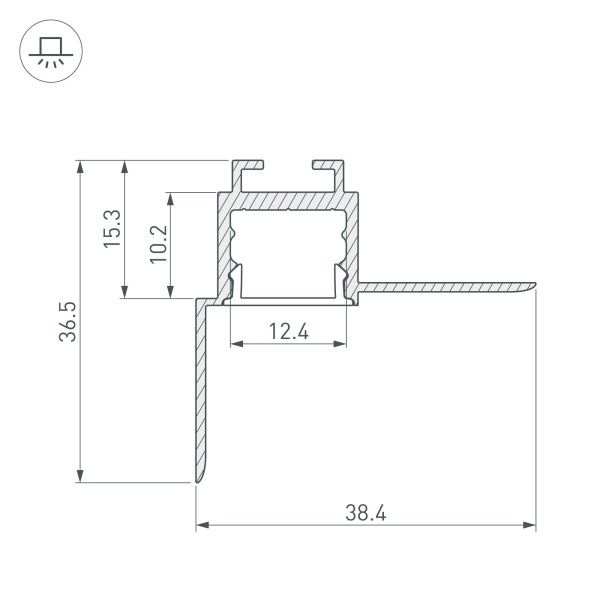 Оборудование Arlight 034979 Профиль ARH-CEIL-S16-FANTOM-EDGE-2000 ANOD (Arlight, Алюминий) по выгодной цене. Купить в Москве со скидкой.