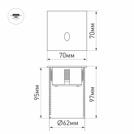 Оборудование Arlight 031167 Светильник LT-GAP-S70x70-3W Warm3000 (BK, 30deg, 230V) (Arlight, IP65 Металл, 3 года) по выгодной цене. Купить в Москве со скидкой.