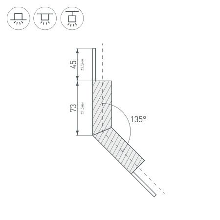 Оборудование Arlight 026137 Угол PLS-LOCK-H25-L135W внешний (с экраном MAT-L) (Arlight, Металл) по выгодной цене. Купить в Москве со скидкой.