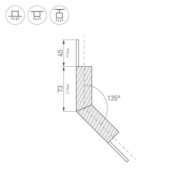 Оборудование Arlight 026137 Угол PLS-LOCK-H25-L135W внешний (с экраном MAT-L) (Arlight, Металл) по выгодной цене. Купить в Москве со скидкой.
