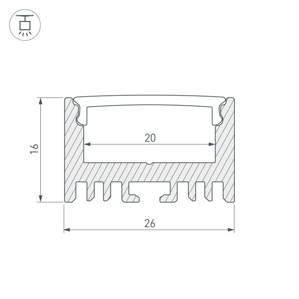 Оборудование Arlight 018674 Профиль ARH-LINE-1726-2000 ANOD (Arlight, Алюминий) по выгодной цене. Купить в Москве со скидкой.