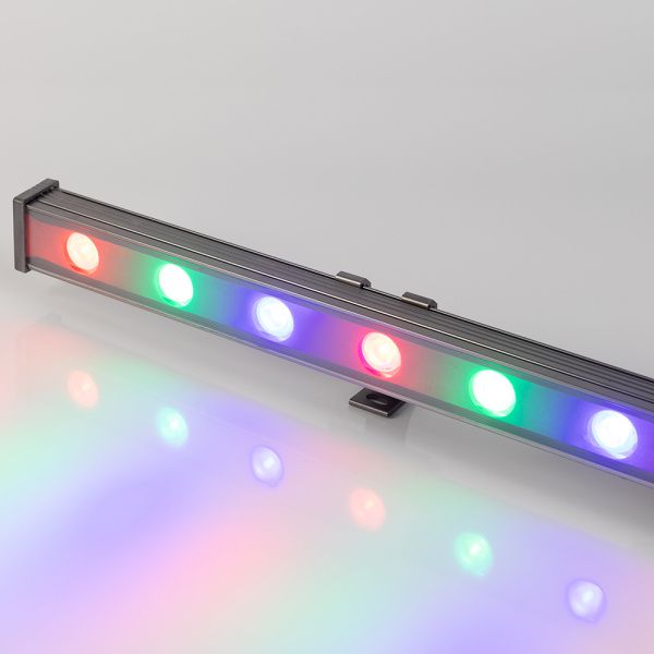 Оборудование Arlight 023623 Светодиодный прожектор AR-LINE-1000S-18W-24V RGB (Grey, 30 deg, DMX512) (Arlight, Закрытый) по выгодной цене. Купить в Москве со скидкой.