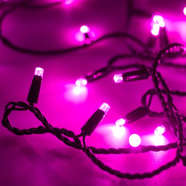 Оборудование Arlight 025806 Светодиодная гирлянда ARD-STRING-CLASSIC-10000-BLACK-100LED-STD PINK (230V, 7W) (Ardecoled, IP65) по выгодной цене. Купить в Москве со скидкой.