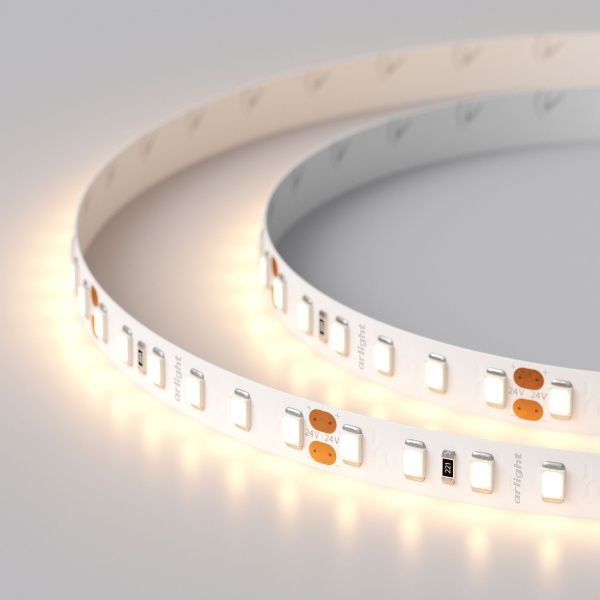 Оборудование Arlight 020393(2) Светодиодная лента RT-A120-8mm 24V Warm3000 (14.4 W/m, IP20, 2835, 5m) (Arlight, Открытый) по выгодной цене. Купить в Москве со скидкой.