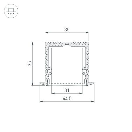 Оборудование Arlight 015538 Профиль с экраном ALU-POWER-W35-2000-F ANOD+FROST (Arlight, Алюминий) по выгодной цене. Купить в Москве со скидкой.