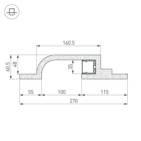 Оборудование Arlight 022262 Гипсокартонный Модуль ARL-BAY-ROUND-35-2000 (ГКЛ 12.5мм) (Arlight, -) по выгодной цене. Купить в Москве со скидкой.