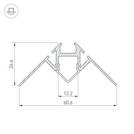 Оборудование Arlight 023868 Профиль ARH-DECORE-S12-INT-2000 ANOD внутренний (Arlight, Алюминий) по выгодной цене. Купить в Москве со скидкой.