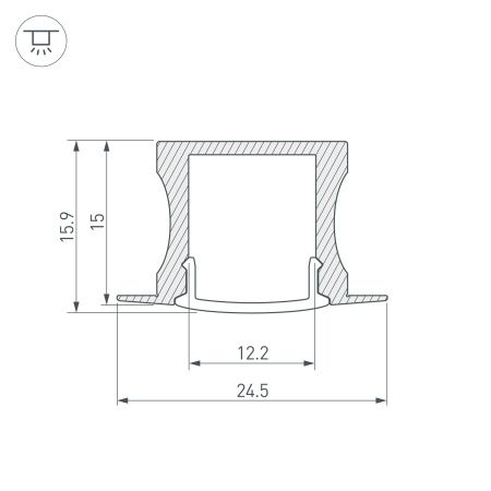 Оборудование Arlight 018243 Профиль с экраном ALU-SLIM-H15-F-2000 ANOD+FROST (Arlight, Алюминий) по выгодной цене. Купить в Москве со скидкой.