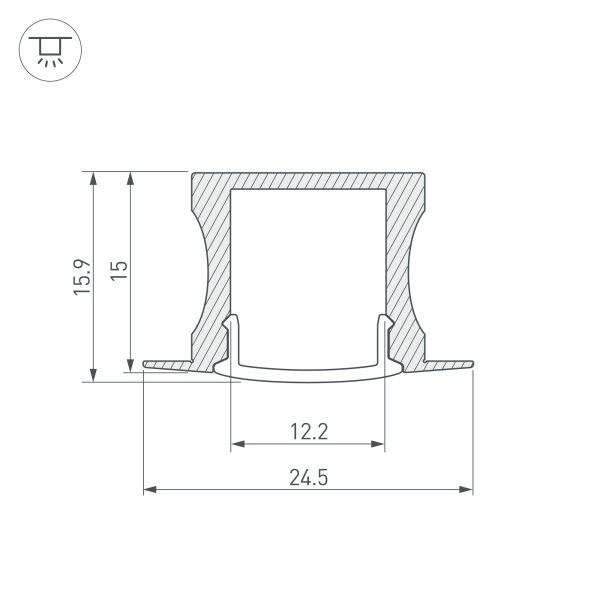 Оборудование Arlight 018243 Профиль с экраном ALU-SLIM-H15-F-2000 ANOD+FROST (Arlight, Алюминий) по выгодной цене. Купить в Москве со скидкой.