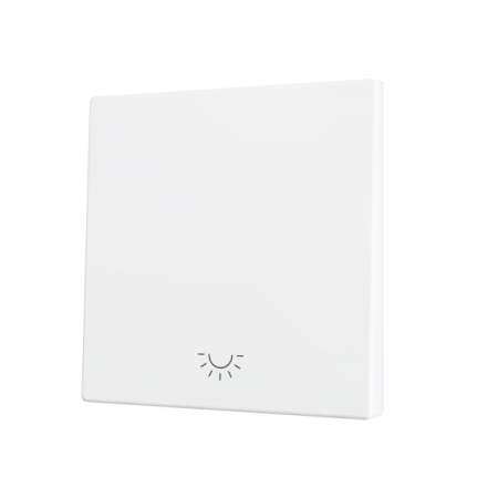 Zennio ZS70CSOFT11LMW ZS70, Крышка для кнопки Simple KNX Soft 70x70 мм, Наклон вниз, Значок подсветки, Матовый белый