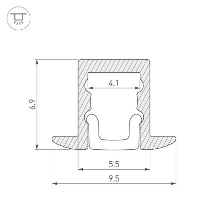Оборудование Arlight 036400 Профиль ARH-MICRO-F-W4-2000 ANOD (Arlight, Алюминий) по выгодной цене. Купить в Москве со скидкой.