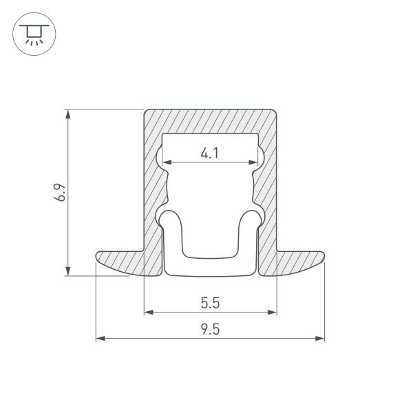 Оборудование Arlight 036400 Профиль ARH-MICRO-F-W4-2000 ANOD (Arlight, Алюминий) по выгодной цене. Купить в Москве со скидкой.