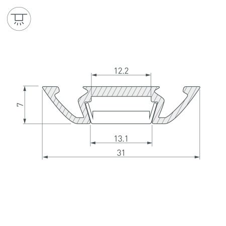 Оборудование Arlight 013215 Профиль PHS-A-2000 ANOD (Arlight, Алюминий) по выгодной цене. Купить в Москве со скидкой.