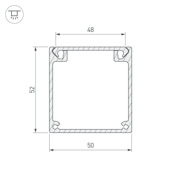 Оборудование Arlight 017356 Профиль BOX52-2000 ANOD (Arlight, Алюминий) по выгодной цене. Купить в Москве со скидкой.