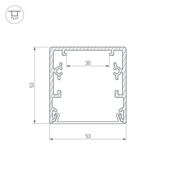 Оборудование Arlight 016989 Профиль TOP-LINIA53-2000 ANOD (Arlight, Алюминий) по выгодной цене. Купить в Москве со скидкой.