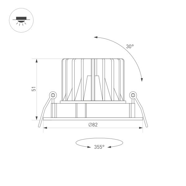 Оборудование Arlight 035450 Светильник MS-FORECAST-BUILT-TURN-R82-8W Day4000 (BK-BK, 32 deg, 230V) (Arlight, IP20 Металл, 5 лет) по выгодной цене. Купить в Москве со скидкой.