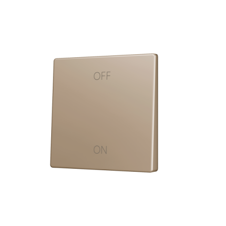 Zennio ZS55CSOFT12CC ZS55, Накладка для кнопки Simple KNX Soft 55x55 мм, Наклон вверх и вниз, Шампанское, На заказ