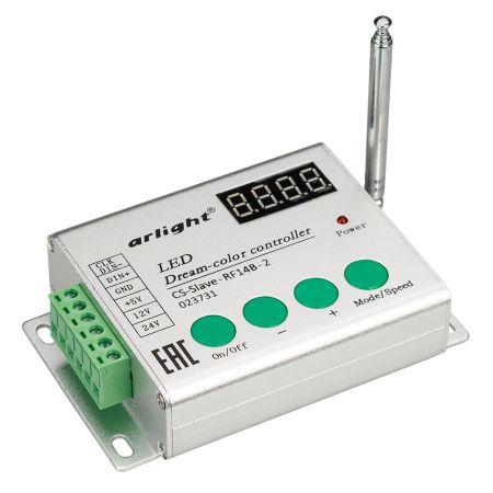 Arlight 023731 Контроллер CS-Slave-RF14B-2 (5-24V, ПДУ 14кн) (Arlight, IP20 Металл, 1 год)