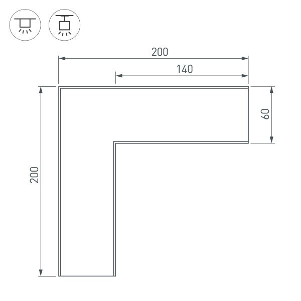 Оборудование Arlight 030141 Угол SL-LINE-6070 (Arlight, Металл) по выгодной цене. Купить в Москве со скидкой.