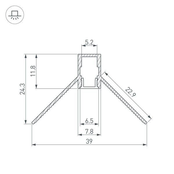 Оборудование Arlight 034971 Профиль ARH-DECORE-S6-INT-2000 ANOD внутренний (Arlight, Алюминий) по выгодной цене. Купить в Москве со скидкой.