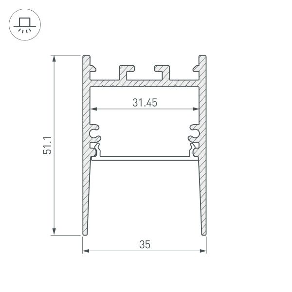 Оборудование Arlight 031731 Профиль SL-COMFORT-3551-2000 ANOD (Arlight, Алюминий) по выгодной цене. Купить в Москве со скидкой.