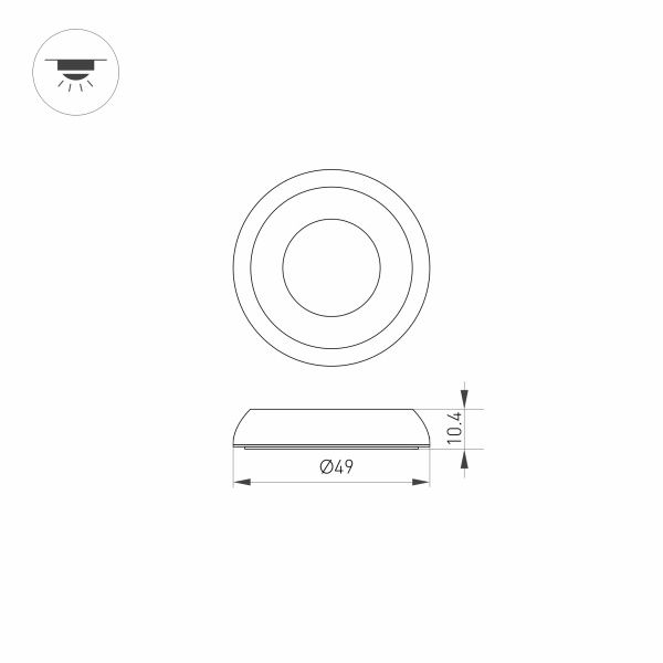 Оборудование Arlight 024932 Накладка ART-DECK-CAP-DOME-R50 (SL, STEEL) (Arlight, Металл) по выгодной цене. Купить в Москве со скидкой.