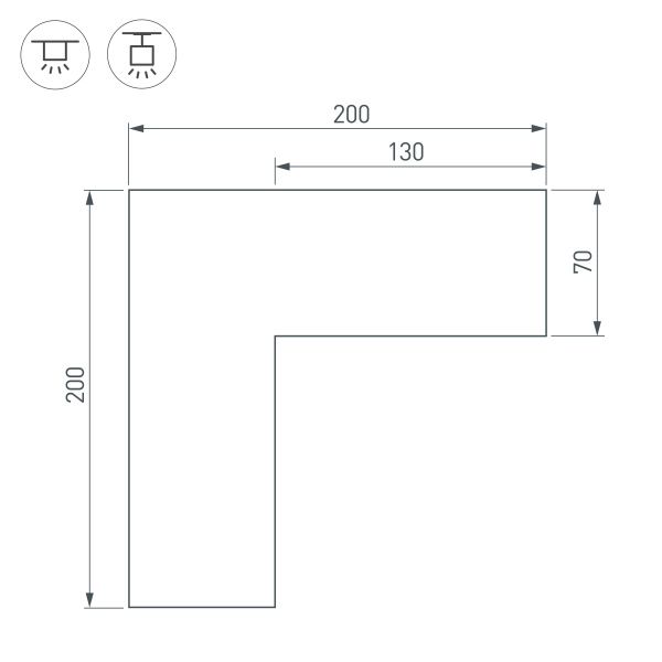 Оборудование Arlight 030139 Угол SL-LINE-6070 внутренний (Arlight, Металл) по выгодной цене. Купить в Москве со скидкой.