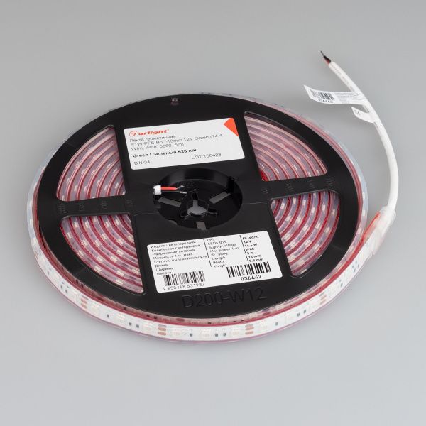 Оборудование Arlight 036442 Светодиодная лента герметичная RTW-PFS-B60-13mm 12V Green (14.4 W/m, IP68, 5060, 5m) (Arlight, 14.4 Вт/м, IP68) по выгодной цене. Купить в Москве со скидкой.