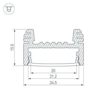 Оборудование Arlight 018816 Профиль ARH-WIDE-H16-2000 ANOD (Arlight, Алюминий) по выгодной цене. Купить в Москве со скидкой.