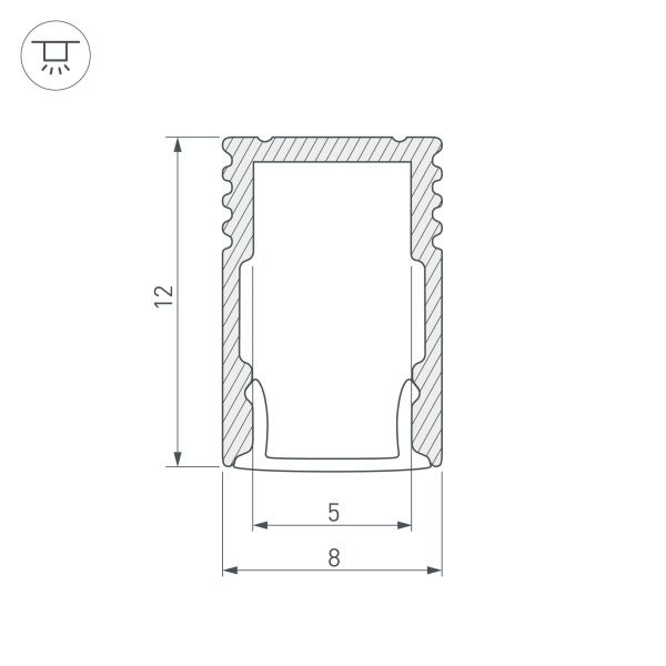 Оборудование Arlight 037107 Профиль SL-MINI-8-H12-2000 WHITE (Arlight, Алюминий) по выгодной цене. Купить в Москве со скидкой.