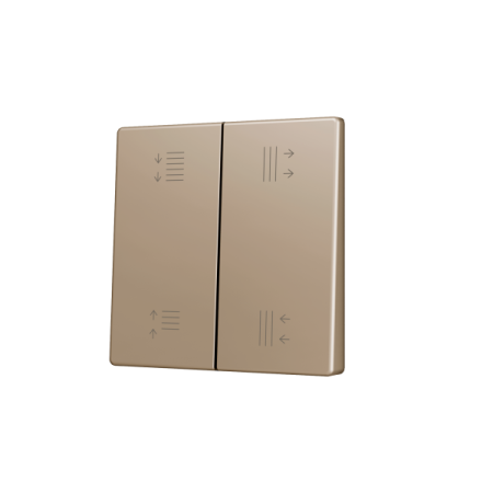 Zennio ZS55CSOFT24CC ZS55, Накладка для двойной мягкой кнопки KNX 55x55 мм, Наклон вверх и вниз, Шампанское, На заказ