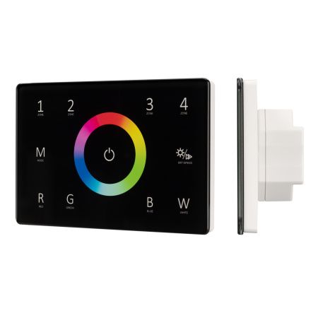 Arlight 028405 Панель Sens SMART-P85-RGBW Black (230V, 4 зоны, 2.4G) (Arlight, IP20 Пластик, 5 лет)
