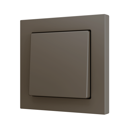 Zennio ZS551PB2M ZS55, Простая мягкая кнопка для 2 бинарных входов 55x55 мм – Мокко