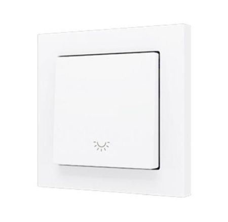 Zennio ZS551PB1LMW ZS55. Простая сенсорная кнопка для 1 двоичного входа, 55 x 55 мм, Матовый белый