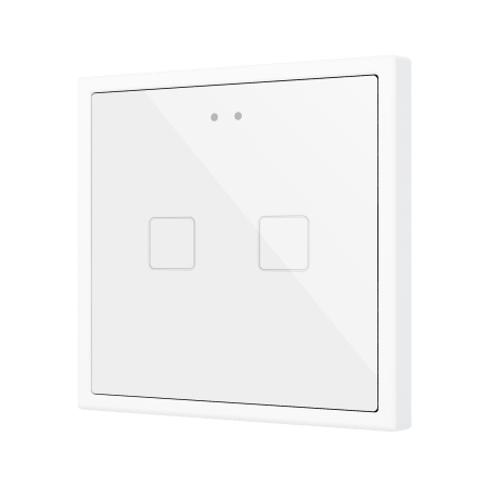 Zennio ZVIFR70X2W Выключатель сенсорный KNX Flat RGB 70 X2, 2 кнопки, 70x70, белый