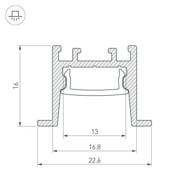 Оборудование Arlight 031768 Профиль SL-COMFORT-2316-F-2000 ANOD (Arlight, Алюминий) по выгодной цене. Купить в Москве со скидкой.