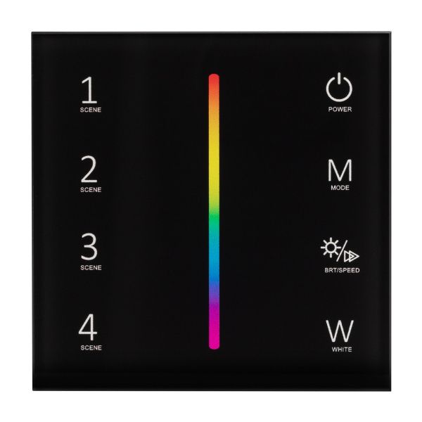 Оборудование Arlight 033766 Панель SMART-P22-RGBW-G-IN Black (12-24V, 4x3A, Sens, 2.4G) (Arlight, IP20 Пластик, 5 лет) по выгодной цене. Купить в Москве со скидкой.