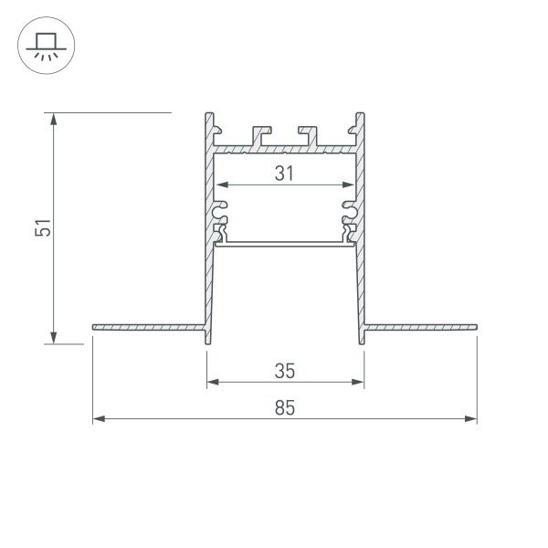 Оборудование Arlight 033276 Профиль SL-COMFORT32-FANTOM-2000 ANOD (Arlight, Алюминий) по выгодной цене. Купить в Москве со скидкой.
