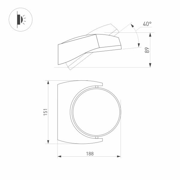 Оборудование Arlight 029979 Светильник LGD-EYE-WALL-6W Warm3000 (GR, 117 deg, 230V) (Arlight, IP54 Металл, 3 года) по выгодной цене. Купить в Москве со скидкой.